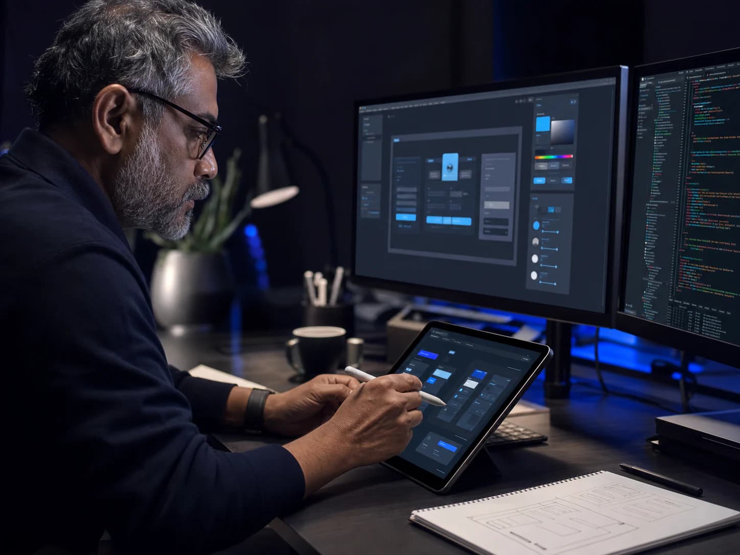 Product designer building an application prototype with AI-assisted tools