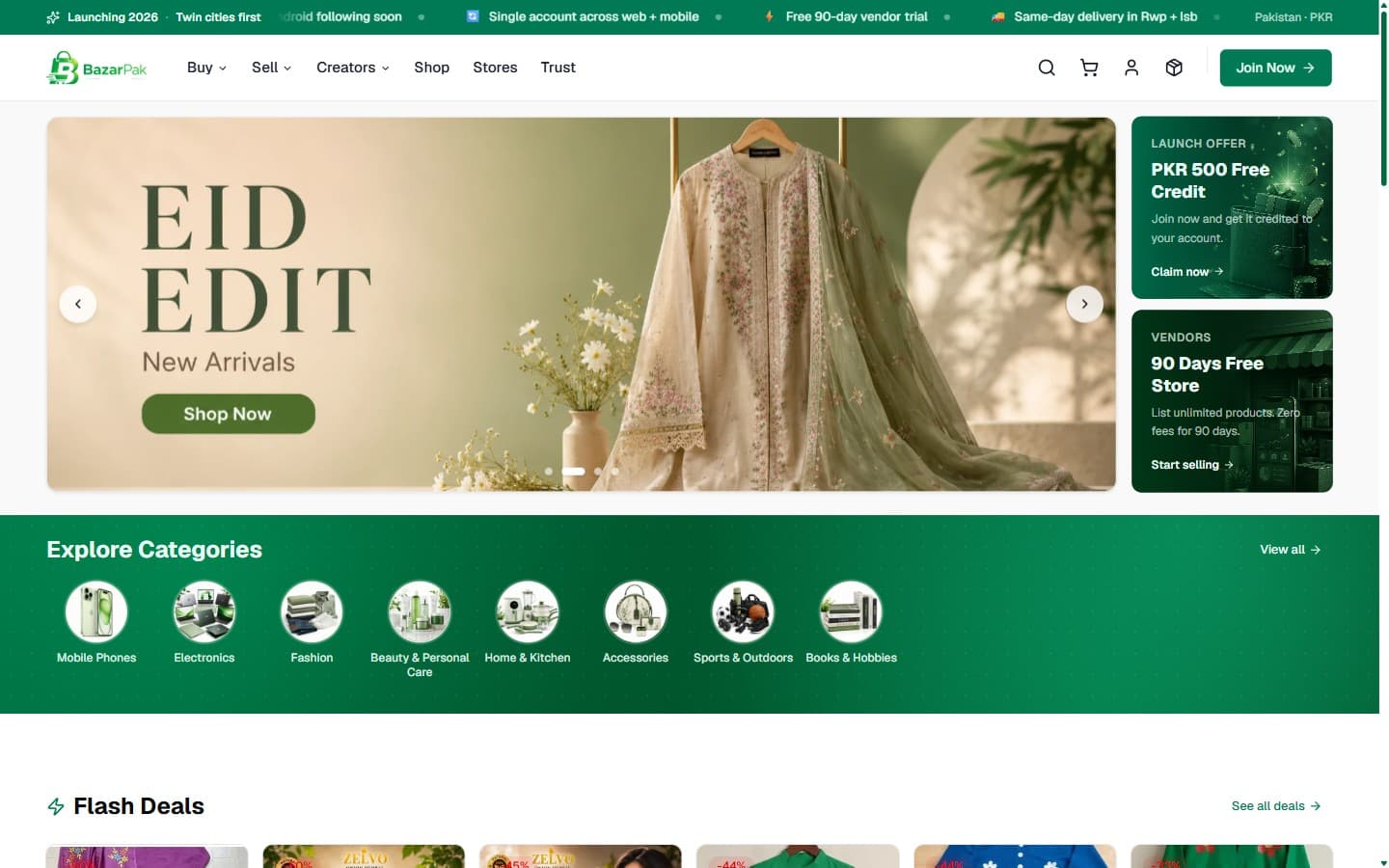 BazarPak — Social Commerce Marketplace built by DevKey Technologies
