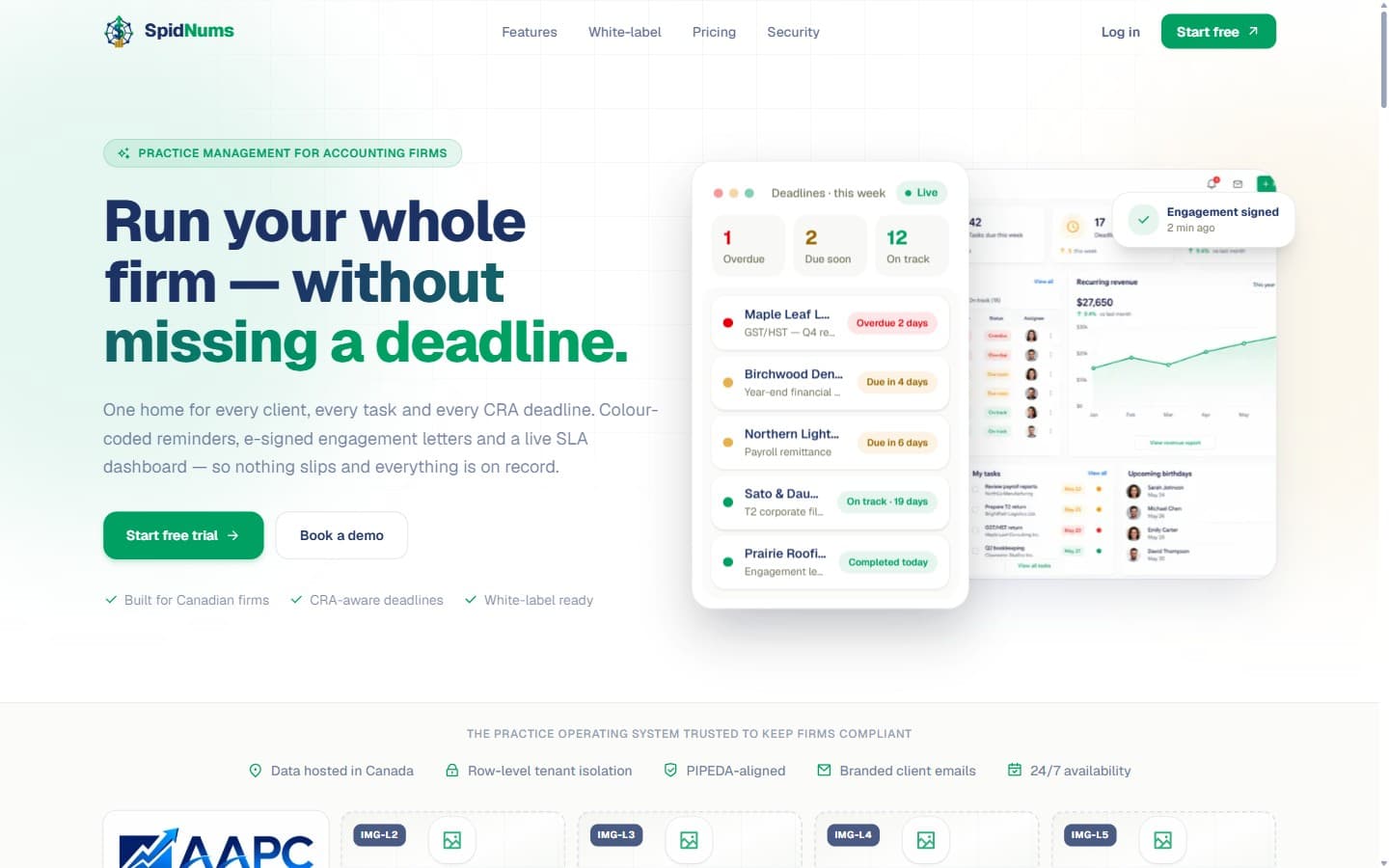 SpidNums — SaaS · Practice Management built by DevKey Technologies